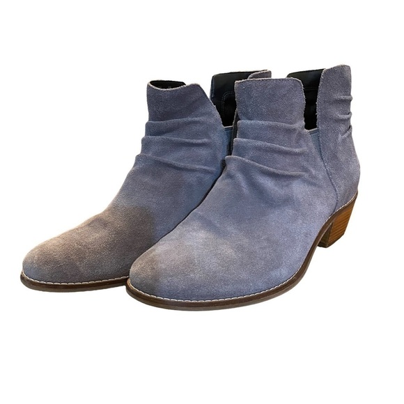 Cole Haan Alayna Slouch Suede Heeled Bootie, Gray, size 8 - Picture 1 of 6
